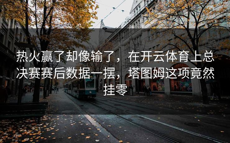 热火赢了却像输了，在开云体育上总决赛赛后数据一摆，塔图姆这项竟然挂零