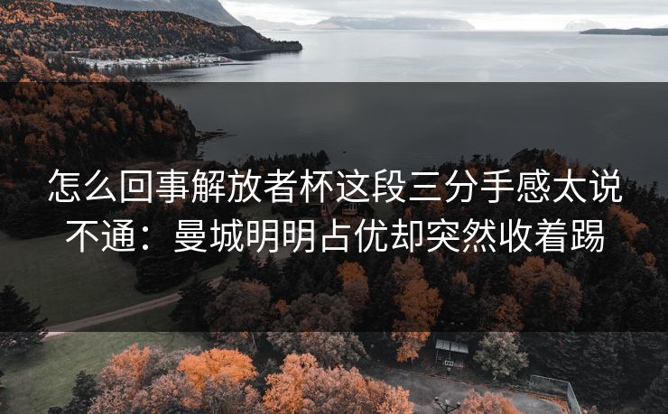 怎么回事解放者杯这段三分手感太说不通：曼城明明占优却突然收着踢